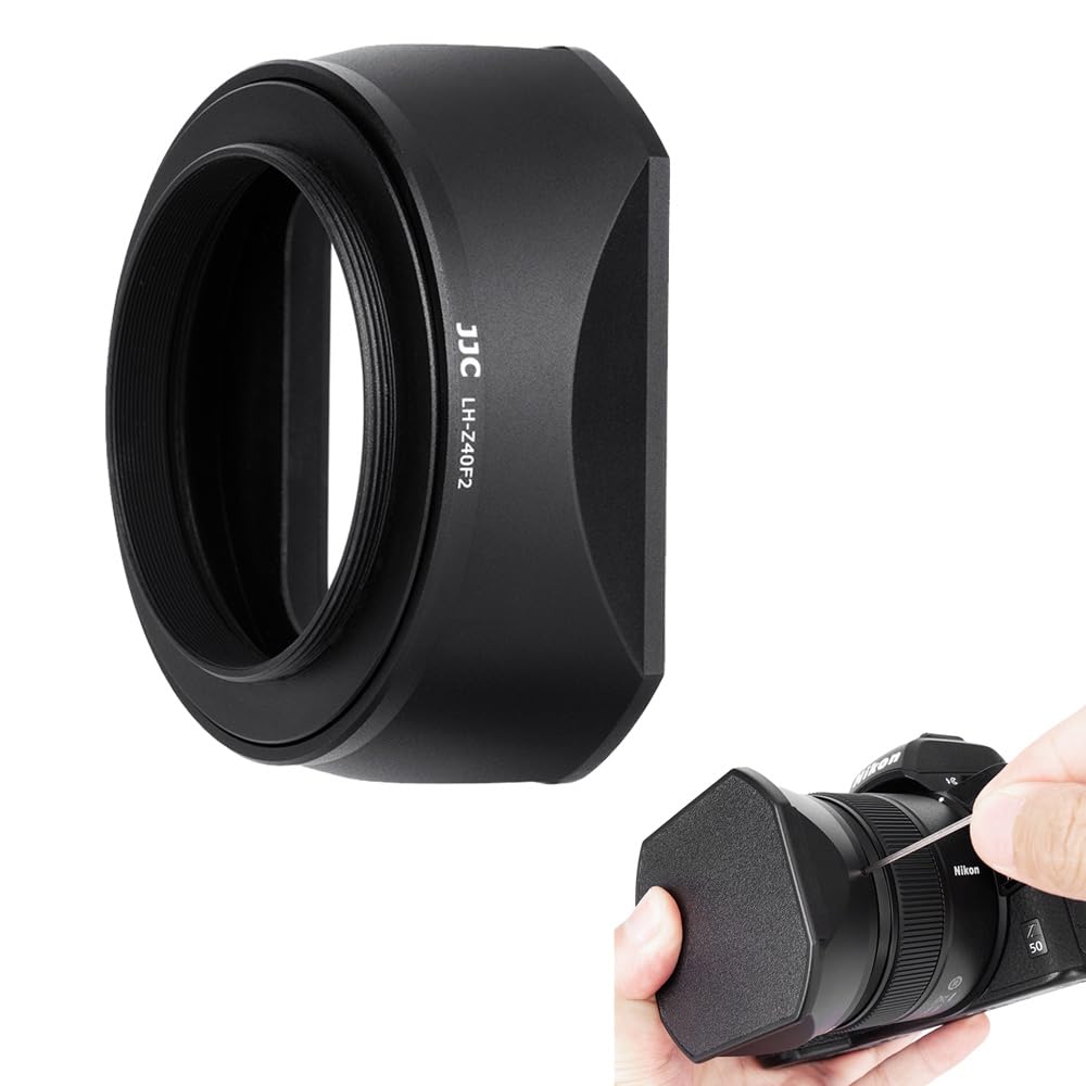 JJC Square Lens Hood with Cap for Nikon NIKKOR Z 40mm f/2 (SE) Lens & NIKKOR Z 40mm f/2 Lens & NIKKOR Z 26mm f/2.8 Lens & NIKKOR Z DX MC 35mm f/1.7 Lens