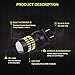 AUXITO Amber Yellow 3157 LED Bulbs Extremely Bright 48-SMD 4014 LED Chipsets 3156 3057 4057 4157 LED Bulbs with Projector for Turn Signal Lights (Pack of 2)