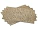 Pauwer Placemats Set of 8 Heat Insulation Stain Resistant Placemat for Dining Table Durable Woven Vinyl Kitchen Table Placemats (Khaki)