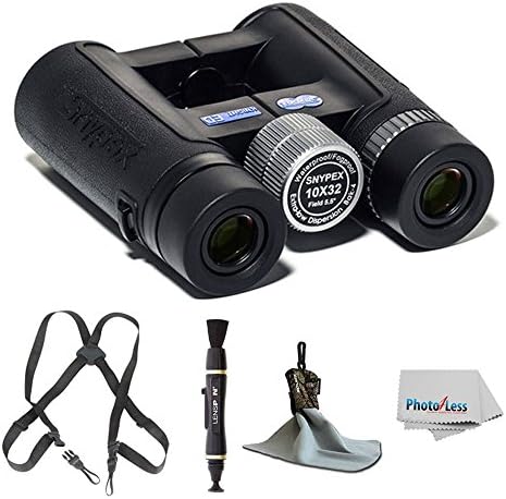 SNYPEX Optics New 2016 Knight 10x32 D-ED Compact Pocket Binoculars with Waterproof/Fog proof for Travelers, Safari, Concerts, Birdwatchers + Harness + Lens Pen + Cleaning Accessories + Valued Bundle