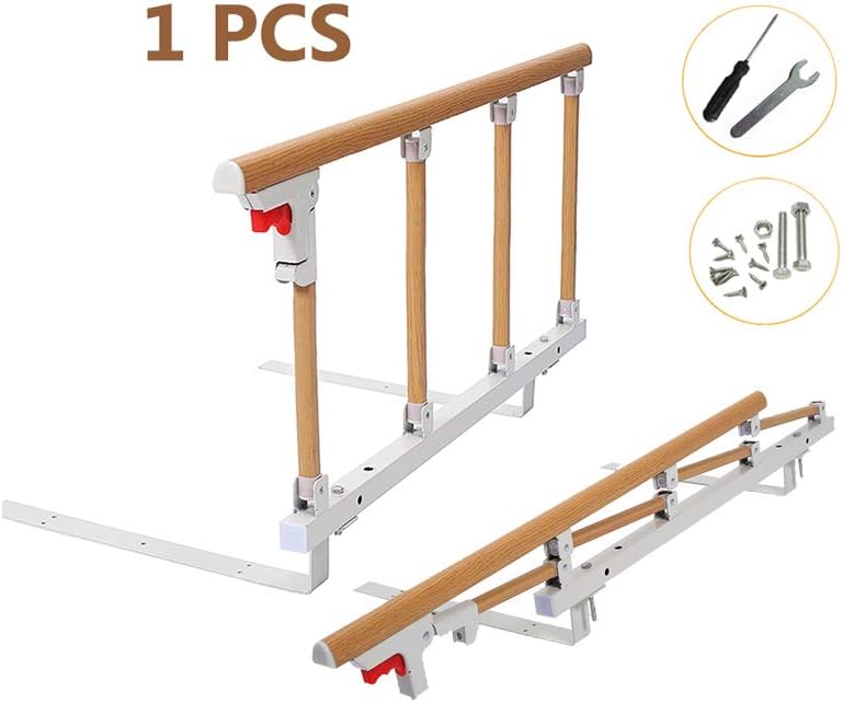 Bed Rails for Elderly Adults Grab Bar Bed Hand Rails Assist Rail Handle Fold Down Medical Hospital Sides Rails Guard Home Care Handicap Safety Assistance Devices (18 inch H): Kitchen & Dining