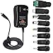 Power Adapter Universal AC/DC Adapter 30W Multi Voltage with 8 Adapter Tips and USB Plug,for 3V to 12V Household Electronics Routers Speakers CCTV Cameras Smart Phone USB Charging Devices