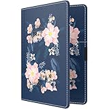MoKo Passport Holder, PU leather Travel Case Cover for Passport, Night Blossom