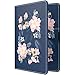 MoKo Passport Holder, PU leather Travel Case Cover for Passport, Night Blossom