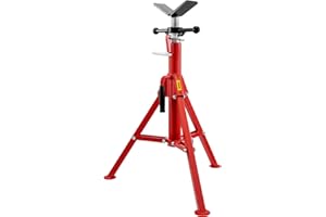 UYHKVXF Mophorn V Head Pipe Stand 1/8"-12" Capacity,Adjustable Height 28"-52,Pipe Jack Stands 2500 lb. Load Capacity,Portable Folding Pipe Stands, Carbon Steel Body More Durable