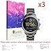 Lamshaw cdy-273 for Fossil Q Explorist Screen Protector, 9H Tempered Glass Screen Protector for Gen 3 Smartwatch - Q EXPLORIST Smoke (3 Pack)