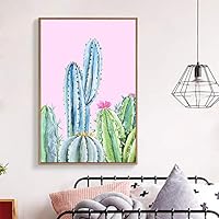 Framed Canvas Home Artwork Decoration Succulent Plant Canvas Wall Art for Living Room, Bedroom - 16x24 inches