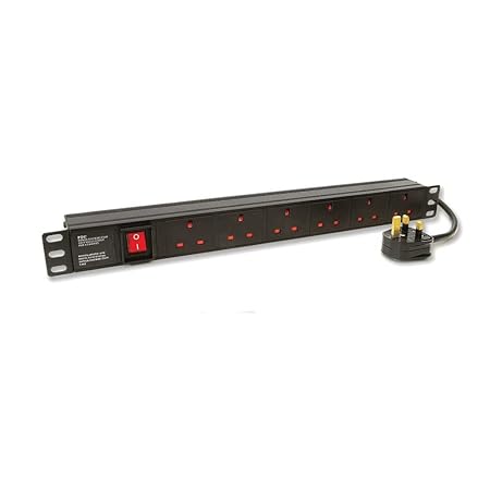 6 Way Power Distribution Unit For Wall Cabinets Horizontal