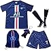 LES TRICOT 2019/2020 Paris Home #7 MBAPPE Football Futbol Soccer Kids Jersey Shorts Socks Set Youth Sizes
