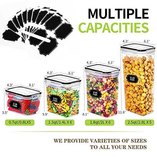Airtight Food Storage Containers Set with Lids Paincco 23pcs BPA Free Plastic Kitchen & Pantry