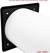 Kair Black 150mm Louvred Wall Vent Grille with Flyscreen 183mm Cover view 8