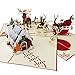 Pop Up Christmas Cards Set 3 Pack by DEVINE Popup Cards | Greeting Cards Assortment for Holiday | 3D Christmas Card | Season Greetings Card | Pop Up Cards 3D Christmas Cards Boxed Xmas Love
