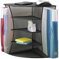 Safco Products 3261BL Onyx Mesh Desktop Corner Organizer, Black