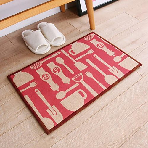 HAPLOVE Kicthen Area Carpet Tableware Design Bath Room Rug Non-Skid Washable Home Decor Dining Room Carpet-tableware,17.7x47.3 inch