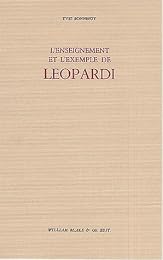 L' enseignement et l'exemple de Leopardi