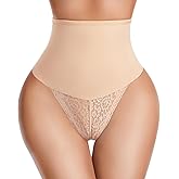 Dulchany Tummy Control Thong Shapewear for Women Seamless Panties Body Shaper Girdle Panty Lace Shaping Underwear