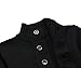 Men's Button Point Stand Collar Knitted Slim Fit Cardigan Sweater (M, Black)