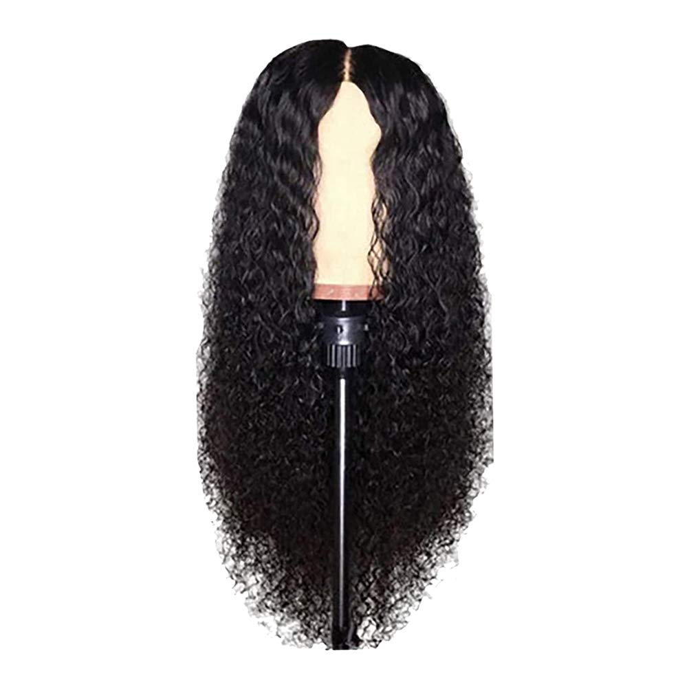 Yeglg 24 Inch Lace Closure Wigs 100% Human Hair Lace Closure Long Wig Body Wave Human Hair Wigs For Women Black Pre Plucked Hairline Silky Soft And Not Knotted Nature Black