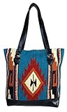 Large Eco Friendly Tote Bag, Native American Styles on Hand-Woven Wool