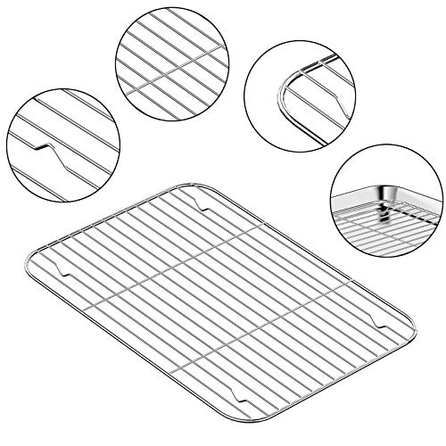 Cooling Rack Baking Racks Set of 2, HKJ Chef Stainless Steel Large