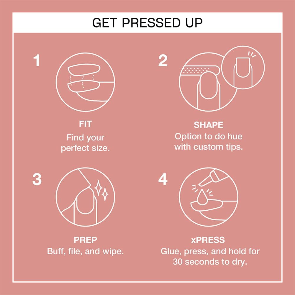 OPI xPRESS/ON Somewhere Over the Rainbow Mountains | Nude Short Round Press On Nails | With Nail Glue | Spring Collection - Image 4