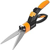SZHLUX Grass Shears 360-Degree Swivel Blades, Ultra-Sharp Grass Cutter with 5’’ Stainless Steel Blades, Gardening Shears and Plant Cutting Scissors