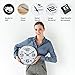 Plumeet Wall Clock, 12'' Bedroom Wall Clocks Battery Operated, Silent Quartz Clock Decorate Kitchen Living Room, 3D Numbers Display Easy to Read, White