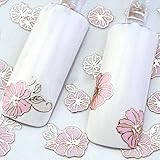 Lovely 24 Sheets 3D Pink Flower Manicure Nail Art Sticker Tips Decoration