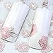 Lovely 24 Sheets 3D Pink Flower Manicure Nail Art Sticker Tips Decoration