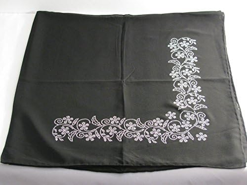 TURKISH RHINESTONE SHIFFON SQUARE SCARF 9010