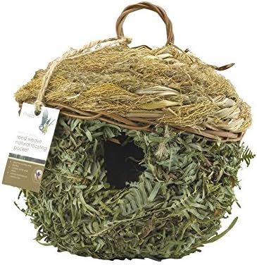 Reed Weave Natural Roosting Pocket for Birds