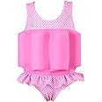 IDOPIP Kids Boys Girls Floatation Swimsuit with Adjustable Buoyancy Baby Float Suit Swim Vest One Piece Swimwear Bathing Suit