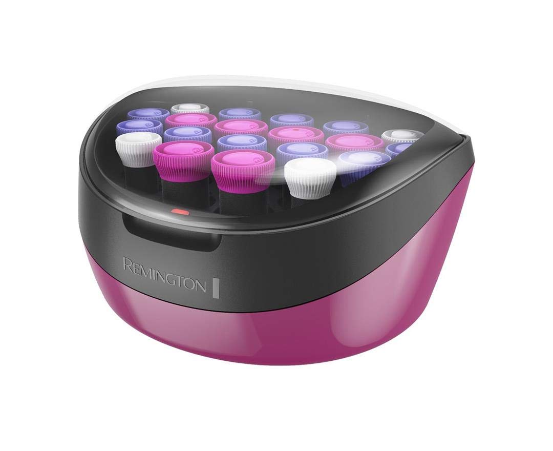 Remington Bigoudis Cheveux [3 Styles De Boucles] Ionic Rollers Rose & Noir (Coffret 20 Rouleaux De 3 Tailles Avec Pinces Et Attaches: 20,23 & 27Mm, Ionique, Longue Tenue) Bigoudis Chauffants H5600