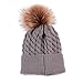 Perman Newborn Cute Winter Kids Baby Hats Knitted Wool Hemming Hat (0-36 Months, Gray)
