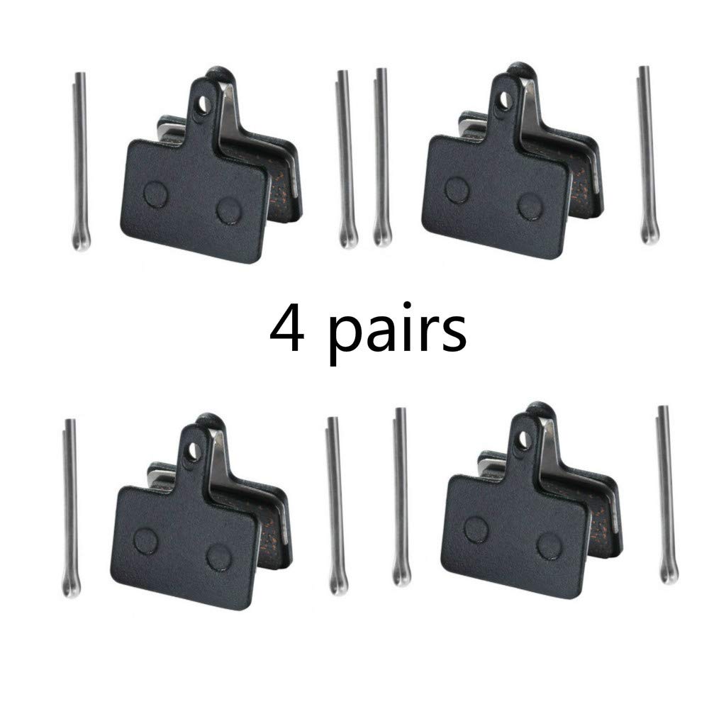 4 Pairs Semi-Metallic Bicycle Disc Brake Pads for Shimano/Tektro/TRP