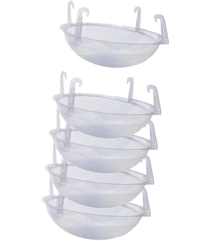thumbnail image 2 of 20PCS Plastics Hanging Basket Drip Pans, Clear Plastic Planter Liners Water Catcher Trays, Hanging Plant Tray Saucer With Built-in Hooks & Water Catcher For Indoor & Outdoor (Style2 2 of 14