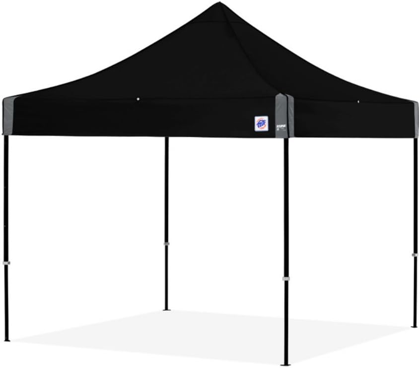 E-Z UP Eclipse Instant Shelter Canopy, 10' x 10', Black Steel Frame and Professional Grade Black Top