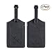 SwissElite Genuine Leather Luggage Tags & Bag Tags 2 pieces Set in 14 Color