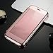 iPhone 6s Mirror Case, Luxury Mirror Ultra Clear Window View Leather Holster Makeup Flip Full Body Cover Case for Samsung iPhone 6s 4.7 inch (iPhone 6s, Rose Gold)