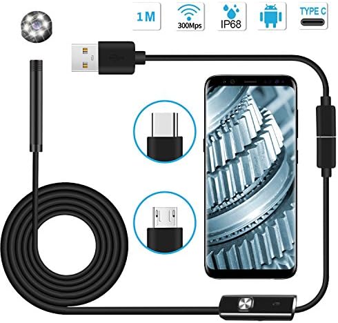 usb endoscope inspection camera wateproof snake camera for android with 6 LED 1MP 2M