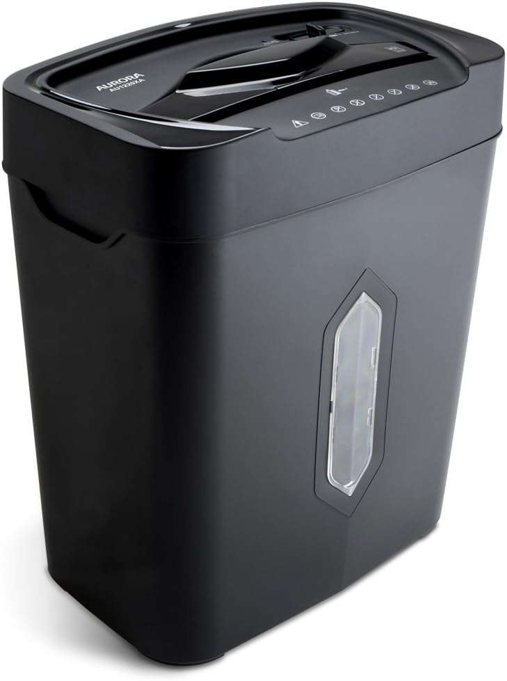 Aurora AU1220XA 12 Sheet Crosscut Paper and Credit Card Shredder with 5.2 gal Wastebasket: Electronics