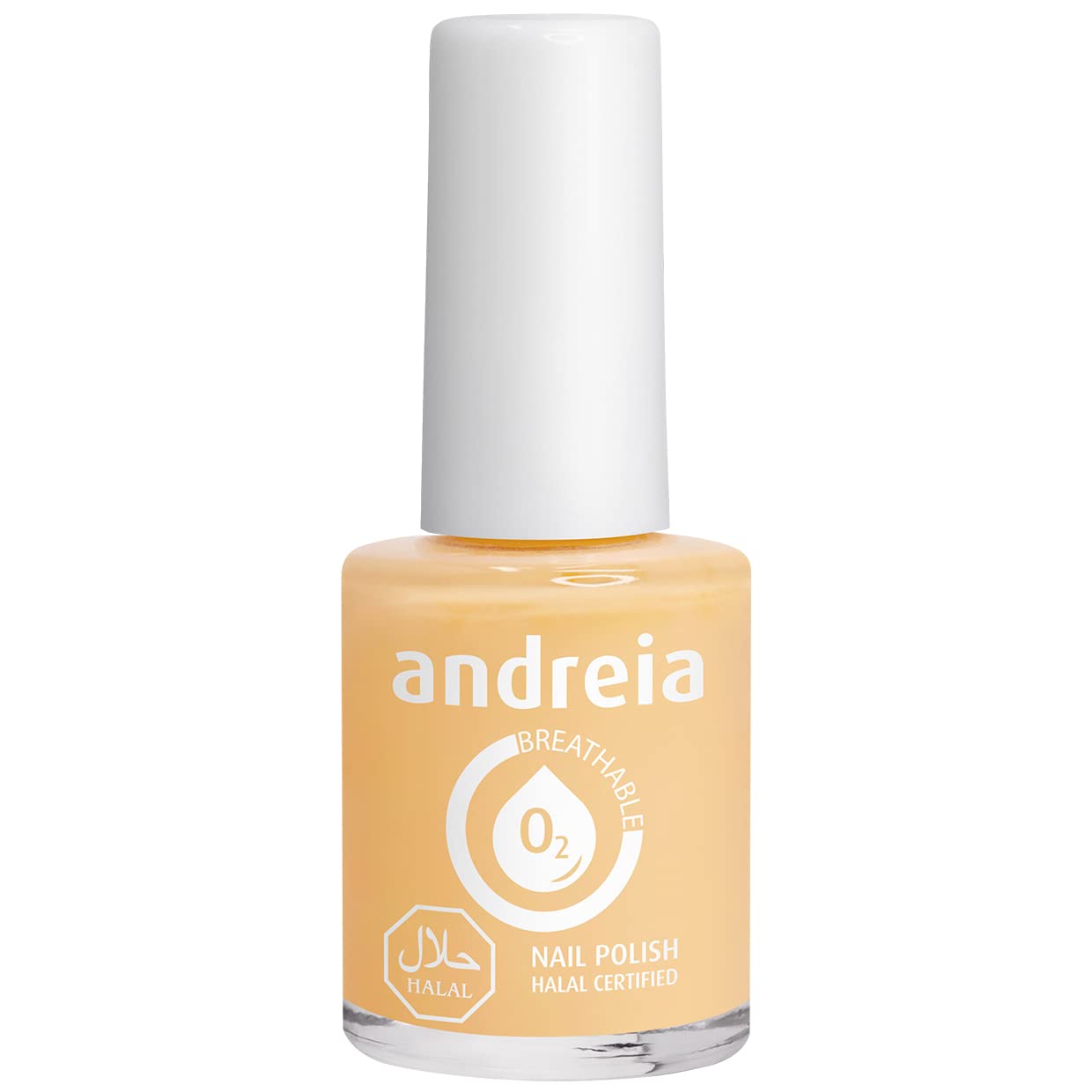 Andreia Halal Breathable Nail Polish Varnish - Water Permeable - B2 Yellow - Shades of Nudes - Soft Shades | 10.5 ml