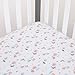 Carter's Woodland Meadow Forest/Deer/Owl 100% Cotton Fitted Crib Sheet, Pink/Aqua/White