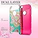 iPhone 6/6s Case,AnnBay Drop Protection Soft TPU Armor Slim Shock Resistant High Impact Hard Hybrid Dual Layer Heavy Duty Case Armor Cover Case with Totem Flower Pattern for iPhone 6/6s (Hot Pink)