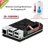 iUniker Raspberry Pi Armor Case, Raspberry Pi Metal Case with Dual Fan Aluminium Alloy, Raspberry Pi Fan, Heatsink for Raspberry Pi 3 Model B+ / Pi 3 B+ (Only for Pi 3B+)