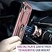 for Huawei Y9 (2019) Case Heavy Duty Shockproof 360 Degree Rotating Metal Ring Kickstand Hybrid Protection Cover Compatible with [Magnetic Car Mount] for Huawei Y9 2019 (Pink)