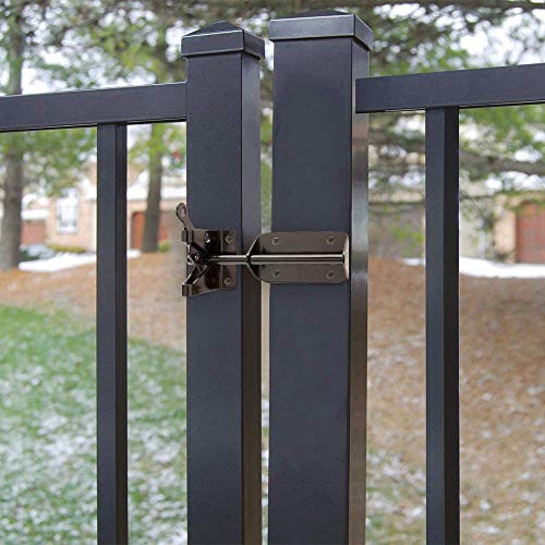 HILLMASTER Heavy Duty Automatic Gate Latch for Wooden Fences with Pull