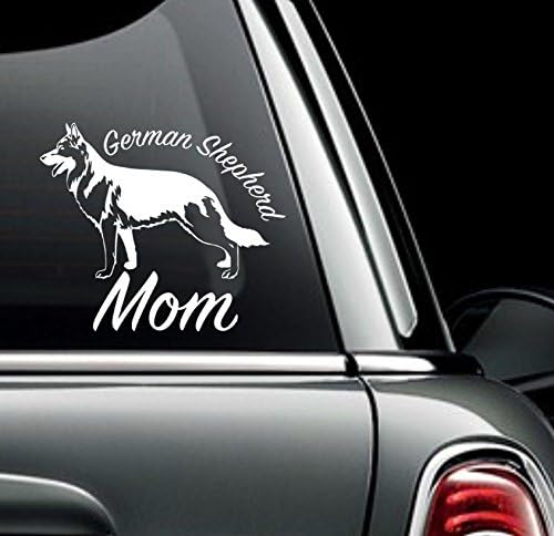 German Shepherd Mom Dog Vinyl Window Dog Decal Sticker for Cars, Trucks, Laptops, Etc.