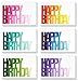 Birthday Card - 48-Pack Birthday Cards Bulk Box Set, Happy Birthday Cards, 6 Colorful Ombre Happy Birthday Designs with Blank on The Inside, Envelopes Included, 4 x 6 Inches primary
