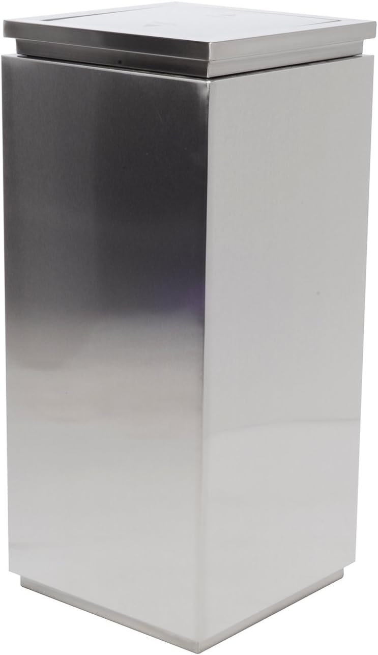 AMENITIES DEPOT Stainless Steel Finger Print Resistant Swing Trash Can Garbage Bin(GPX-7C)